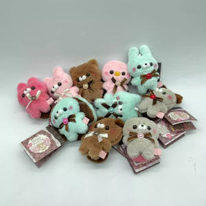 ตุ๊กตายืนตะโกนของแท้จากญี่ปุ่นชุดเสื้อผ้ากำมะหยี่ขนยาว7ซม. ห้อยหูกระต่ายแมว - Product Image 6