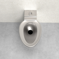 Cuvette de toilette à pisse monobloc en acier inoxydable de style américain pour la prison publique