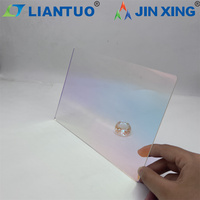 Feuille acrylique Double face PMMA Iridescent panneau multicolore acrylique coloré arc-en-ciel miroir en plastique pour la décoration