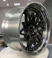 Jantes forgées 2 pièces 18 19 20 22 23 24 pouces, finition Gunmetal, jantes chromées à déport profond, roues personnalisées en alliage d'aluminium pour voitures de tourisme