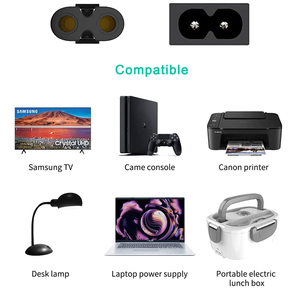 American IEC320 C7 Đầu Nối Cái Dây Sạc TV Hình Cáp Nguồn Phích Cắm 2 Chấu Tiêu Chuẩn Mỹ 8 - Product Image 6