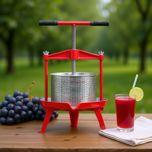 Prensa manual de vino de frutas de acero inoxidable de 9L, máquina para hacer vino y bebidas para uso doméstico - Product Image 2