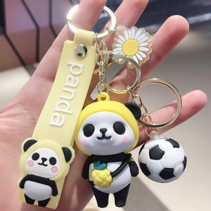 Llavero de Metal y Goma Kawaii en Promoción, Lindo Panda de Fútbol, Colgante de PVC, Creativo Llavero de Animal, Regalo para Coche, Llavero para Llaves de Coche - Product Image 5