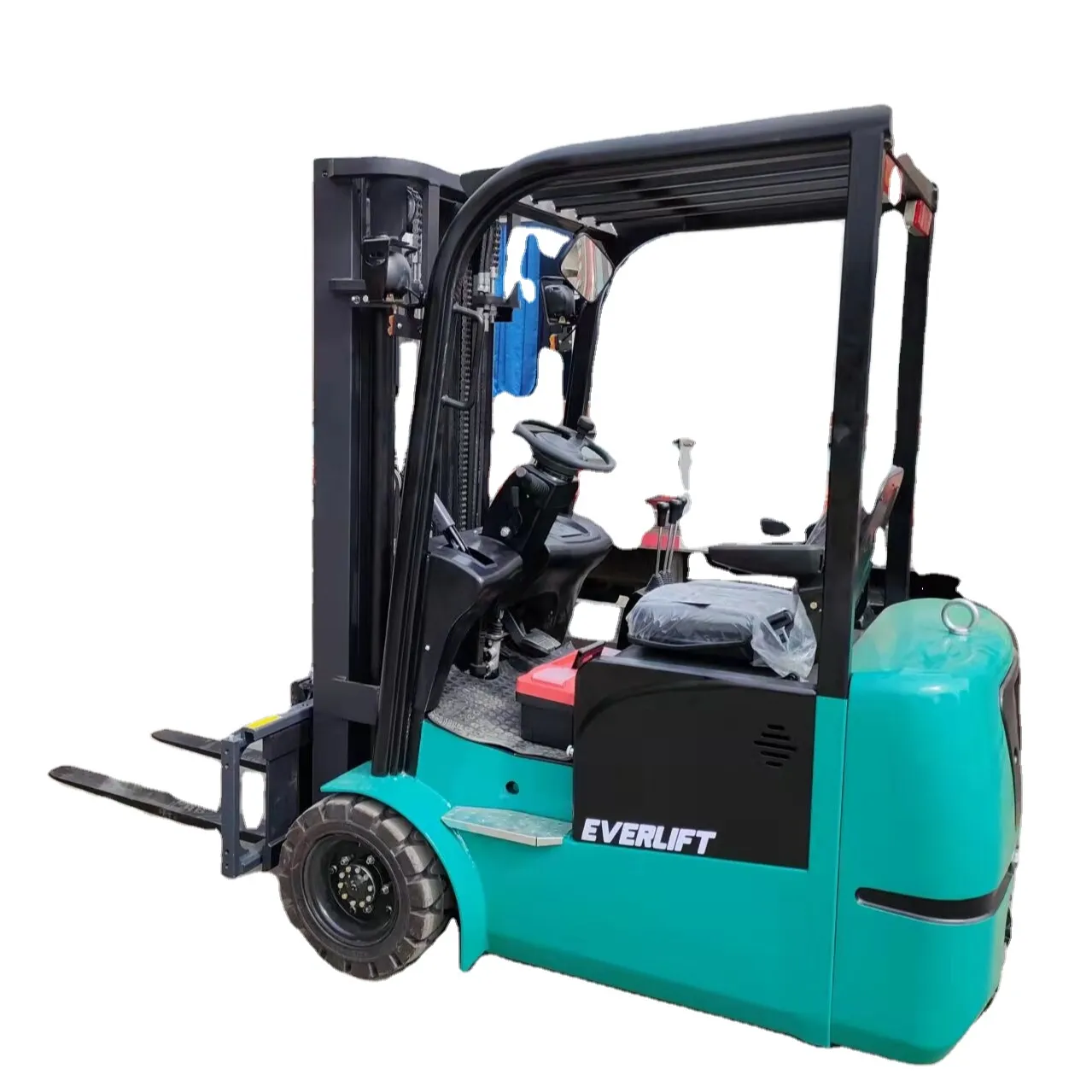 EVERLIFT 3 Wheel Electric Forklift 1.5ton 2 Ton dengan Jajanan Baterai Max Lifting 3M-6M