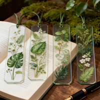 Nouveaux produits en plastique 2025 – Vente en gros de marque-pages personnalisés au design créatif avec pampilles, ensemble de marque-pages en acrylique pour livres et carnets