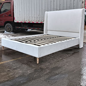 Lit de luxe haut de gamme français, lits capitonnés modernes, chambre à coucher simple et élégante, lit moelleux - Product Image 4