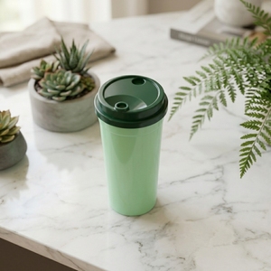 Reusable PP <b>Plastic</b> Cup with Lid Dual Use Sip Hole <b>Straw</b> Slot Colorful Coffee Milk Tea Tumbler Smoothies - Product Image 1