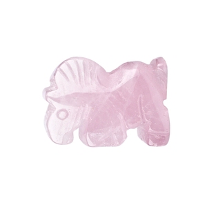 Ornements de cheval sculptés en pierre de 25 mm, en cristal de quartz rose, bijou de mode personnalisé, décoration de bureau pour fêtes et vacances, cadeau pour un ami - Product Image 1