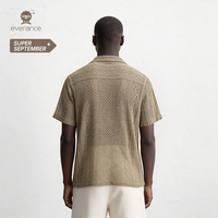 Chemise en tricot pour homme Eyelet 145cm 35% coton, style cubain, pour l'été et les vacances à la plage