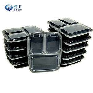 Hot Sale Disposable 3 compartment Food PP Lunch Containers Storage Plastic Boxes for Food Takeaway