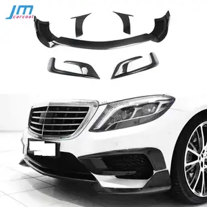 Carbon Fiber Front BumperリップRear Diffuser FogLamp Trim Frame Side Fender For Benz S Class W222 S63 S65 2014-2017 Body Kits