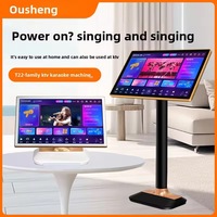 Machine de karaoké 3-en-1 tout-en-un - Écran tactile 19,5'' Lecteur intelligent 1T avec Android et Wi-Fi pour les fêtes à domicile et les rassemblements familiaux