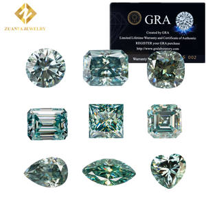 Fancy Cut Heart Princess Radiant Oval <span class=keywords><strong>Pera</strong></span> Emerald Cut GRA Certificado Moissanite Loose <span class=keywords><strong>Blue</strong></span> Green Color Moissanite - Product Image 1
