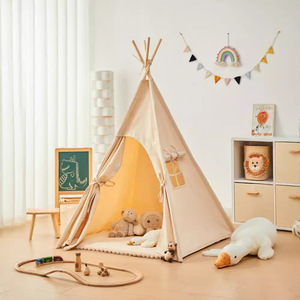 <span class=keywords><strong>Tipi</strong></span> <span class=keywords><strong>tente</strong></span> pour enfants jouer jouet tentes avec étoiles lumières pour filles et garçons pliable grand bambin intérieur tentes décor de chambre - Product Image 2