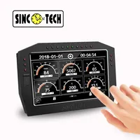 SINCO التقنية 7 ''LCD العالمي لوحة القيادة الرقمية سباق داش السيارات عداد السرعة مقياس العنقودية متعددة الوظائف مقياس للسيارة (DO909)