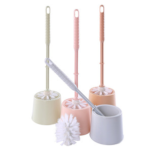 Toilet <b>Brush</b> Set With Base Thickened Plastic <b>Round</b> <b>Brush</b> For Bathroom Cleaning - Product Image 5