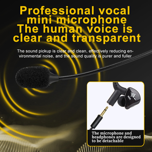Professional Classic Ear Hook Mini Detachable Dynamic Microphone <strong>Steaming</strong> Game Music Sound <strong>Card</strong> Wired Earphone Casque - Product Image 5