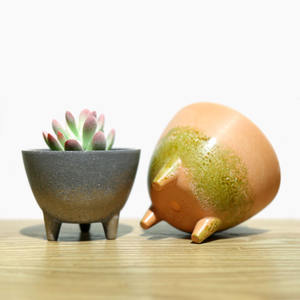 Yicai-trípode triangular para bonsái y melamina, <span class=keywords><strong>macetas</strong></span> <span class=keywords><strong>pequeñas</strong></span> <span class=keywords><strong>de</strong></span> plástico, doble Color, minimalista, único - Product Image 6