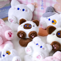 Jouet en peluche miniature mignon, jouet en peluche qui fait du bruit, jouet renard chat pour machine à griffes