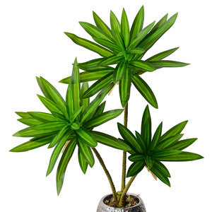 Plante artificielle de lys en bambou Flower Delight, 60 cm de haut, simulation réaliste en PVC souple, décoration de mariage, feuilles vertes avec bords roses - Product Image 5