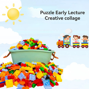 Blocs de construction en plastique ABS en <span class=keywords><strong>vrac</strong></span> à gros maillons pour enfants, jouets éducatifs amusants et créatifs à assembler soi-même, compatibles <span class=keywords><strong>LEGO</strong></span>, animaux - Product Image 3