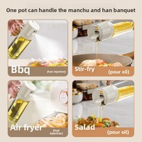 Bouteille pulvérisatrice 2-en-1 double usage pour huile et vinaigre, anti-fuite, design minimaliste moderne, pour cuisine domestique, épices, sauce soja, vinaigre et huile