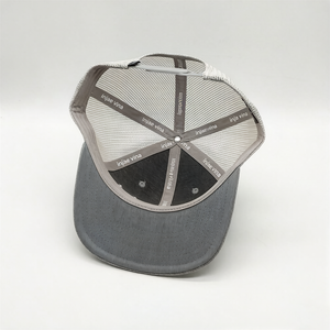 Custom High Profile Trucker Snapback Hat 3D Embroidery 6006 Classics 6 Panel <b>Flat</b> Brim Mesh <b>Cap</b> Snapback <b>Cap</b> for <b>Men</b> - Product Image 3