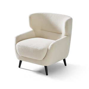 Fauteuil simple en tissu décontracté, options multicolores, fauteuil inclinable en fausse fourrure, fauteuil moderne de loisirs pour salon, chambre, balcon - Product Image 1