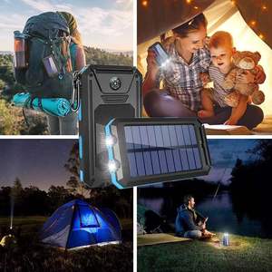 Sạc dự phòng năng lượng mặt trời ngoài trời chống nước 20000mah, bộ sạc pin năng lượng mặt trời chống nước 10000mah 8000mah, sạc dự phòng di động cho điện thoại - Product Image 5
