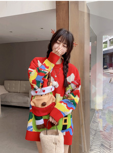 Fashion Women Ugly <strong>Christmas</strong> Embellished Knitted Sweater <strong>Christmas</strong> <strong>Jumper</strong> Pullover Sweater <strong>Girls</strong> Crew Neck Xmas Sweaters - Product Image 3