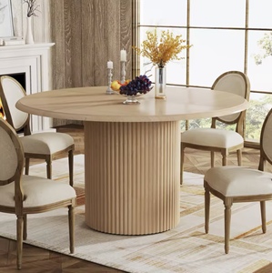 <span class=keywords><strong>Tavolo</strong></span> da Cucina Rotondo Moderno FYZK per 4-6 Persone, in Legno e Metallo, per Sala da Pranzo, Hotel, Appartamenti, Produttore di Mobili, Ordine Minimo, Salvaspazio - Product Image 1