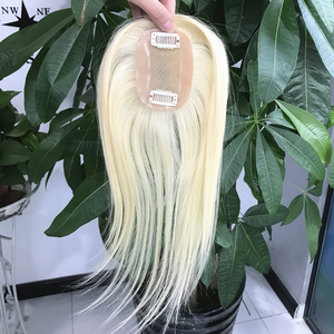 Topper de Cabello Rubio con Base de Seda Completa, Todos los Tamaños 8-20 Pulgadas, Cabello Humano 100% Remy de Alta Calidad en Stock para Mujer - Product Image 5