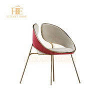 Italienische High-End-Esszimmer möbel Mahagoni Messing Holz furnier Moderner Luxus runder Esstisch für 8 Personen