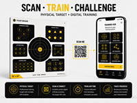 Cible de tir interactive réactive en papier avec accès numérique par QR pour entraînement, personnalisable OEM