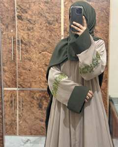 Abaya Abierta Bordada de Moda Islámica Mexizo Dubai, Vestido Largo <span class=keywords><strong>Maxi</strong></span> Modesto para Mujeres Musulmanas - Product Image 2