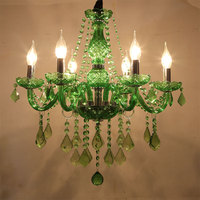 Lustre en cristal vert émeraude en forme de tube de verre, lignes verticales, éclairage artistique moderne pour chambre à coucher, salon, lampe suspendue