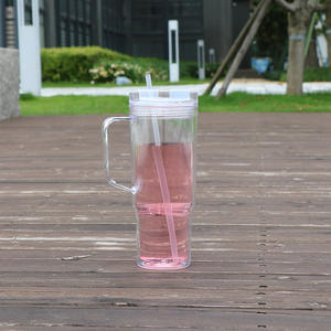 بيع بالجملة 40 أونصة جدار مزدوج شفاف بلاستيك شفاف كرة ثلج كوب غير قابل للكسر قبل حفر الهدايا التجارية - Product Image 3