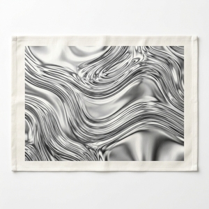 Essuie-tout de cuisine de luxe en coton, motif liquide <span class=keywords><strong>argent</strong></span>é effet mercure - Product Image 1