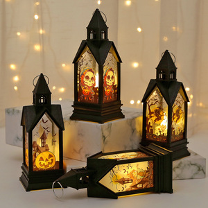 Lanterne LED Citrouille Château Hanté à Piles avec 4 Scènes Effrayantes pour Halloween en Extérieur – Lampe LED d'Halloween - Product Image 3