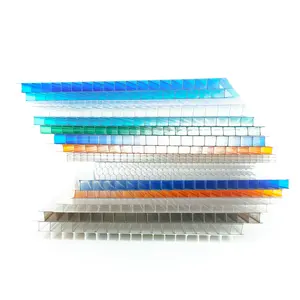 2mm 4mm 6mm 8mm 10mm Twin Wall Polycarbonate Sheet With UV For Green House Polycarbonate Sheets Anti Scratch Polycarbonate F