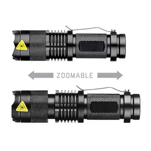 L2 T6 Q5 Lantern Adjustable Focus Zoomable Waterproof Light Pocket Camping Hunting Mini Pen LED Torch Light Lantern Flashlight