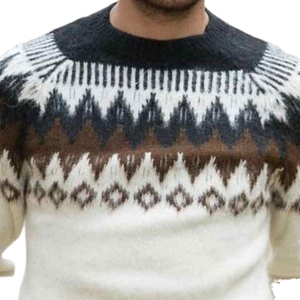 Pull à col rond épais en coton 100% pour homme, de haute qualité, OEM, nouvelle mode d'hiver, décontracté, vintage, respirant, motif 220g - Product Image 1