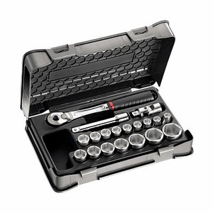 Jeu de douilles Usag 1/2 pouce, qualité industrielle, avec embouts hexagonaux et à boule, poignée droite, kit d'outils - Product Image 1