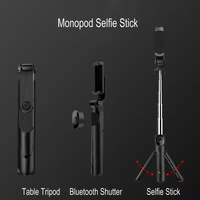 Vente en gros - Trépied mini pour selfie en aluminium, support de téléphone portable 3-en-1, télécommande, flexible et portable pour le direct