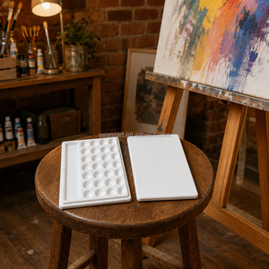 SeamiArt, boîte de palette d'artiste à grande capacité avec 28 trous, revêtement céramique, pour peinture à l'aquarelle - Product Image 6