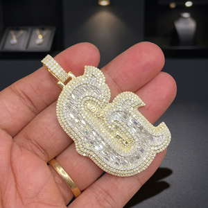 SK JEWELY ลดราคาพิเศษ จี้เพชรโมอิสซาไนต์ทรงกลมประดับทองคำสไตล์ฮิปฮอป ดีไซน์คลาสสิก เงินแท้ S925 สำหรับทุกเพศทุกวัย - Product Image 6