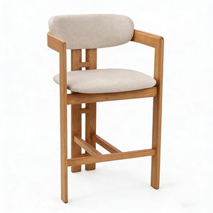 Chaise de bar à succès, chaise de bar moderne en bois de frêne, tabouret de comptoir pour îlot de cuisine, salle à manger, restaurants et pubs - Product Image 3