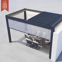 Kits de pergola à lames orientables Jardin Patio et utilisation solaire Idéal pour la détente et les divertissements en plein air Style européen 3X4 Pergola rétractable