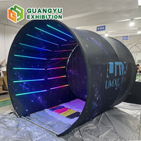 Cabine photo et vidéo portable semi-circulaire 360 avec logo personnalisé, design gratuit, éclairage LED, mur de fond incurvé pour vidéo 360
