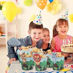Jungle Safari Themed <strong>Popcorn</strong> Boxes Paper Snack Container for Birthday Parties Animal-Themed Baby Shower Other Celebrations - Product Image 4